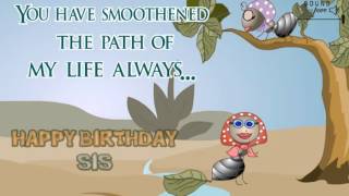 Happy Birthday Sister  Wishes  Ecards  Message  Greetings Card  Video  03 03 [upl. by Blane]