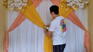 DIY BIRTHDAY BACKDROP DECORATION IDEAS  EASY DIY BIRTHDAY DECORATION IDEAS Rex Montalbo [upl. by Asilla]