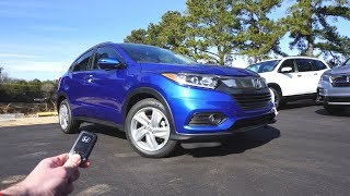 2019 Honda HRV EXL Start Up Walkaround Test Drive and Review [upl. by Aicil]