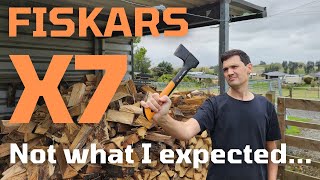 Fiskars X7 Hatchet Axe review and what its NOT good for [upl. by Ytineres]