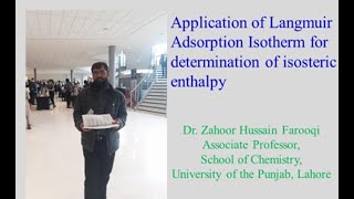 Surface Chemistry Lecture 04 Determination of enthalpy of adsorption [upl. by Ecile322]