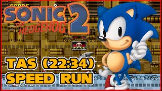 TAS  Sonic The Hedgehog 2  Full Game Speed Run 2234 [upl. by Cherye]