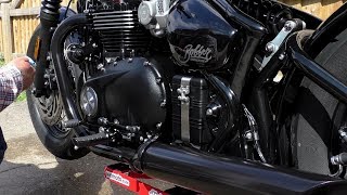 Triumph Bobber Black Detailingprotecting matte motorcycle paintwork [upl. by Essy]