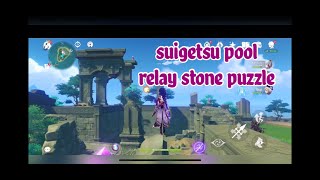 Suigetsu Pool Relay Stone Puzzle  Genshin Impact [upl. by Undry915]