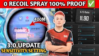 30 UPDATE 0 RECOIL SENSITIVITY REVEALED 😱 STE TOP SENSITIVITY  PUBG  BGMI [upl. by Ecarret268]