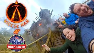 Riding WICKER MAN and more at Alton Towers [upl. by Oiramad]