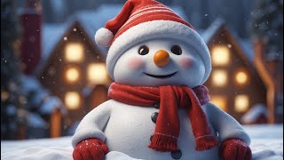 New Years art screensaver for your TV Cute snowman Christmas mood [upl. by Paco436]