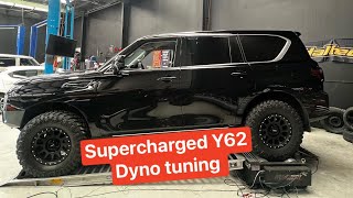 Supercharged Y62 Nissan Patrol dyno tune [upl. by Enihpad]