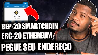 TUTORIAL COMO PEGAR SEU ENDEREÇO BEP20  BINANCE SMARTCHAIN  amp ERC20 ETHEREUM TRUSTWALLET [upl. by Eetnod]