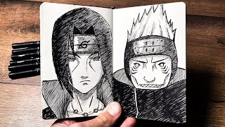 ASMR Drawing KISAME HOSHIGAKI 🦈🥶 Real Time  Naruto Shippuden [upl. by Ailisab]