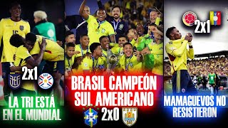 🏆BRASIL É CAMPEÃO SUB 20  Brasil 2x0 Uruguai  Ecuador clasifica al Mundial  ¿Millos o América [upl. by Brown]