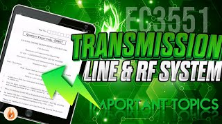 Transmission Line and RF system EC3551 Important QuestionsTopics 💥 Anna University R2021 in Tamil [upl. by Rosemare]