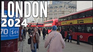 London City Walk Tour 2024  Oxford Street  4K HDR [upl. by Asenad]