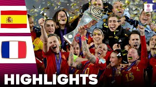 Spain vs France  Highlights  UEFA Womens Nations League Final 28022024 [upl. by Wehhtam]