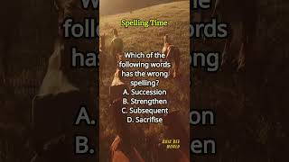 Spelling Time 474 spelling englishlearning englishvocabulary questions quiz [upl. by Arakihc]