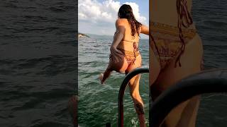 Swimming in Om Beach boatriding nature travel shorts beach trending ombeach boattour trip [upl. by Tull]