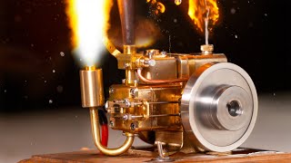 I Blow up Mini Gas Engine with Oxygen Acetylene  Slow Motion [upl. by Rahel781]