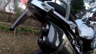 BMW R 1200 GS Adventure  R 1250 GS Adventure Akrapovic Exhaust Mount amp Sound [upl. by Celin]