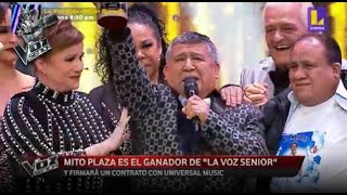 Mito Plaza se consagró como ganador de La Voz Senior [upl. by Nashbar]