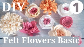 easy Felt Flowers you can do it basic way to make Part 1 [upl. by Ahsed]