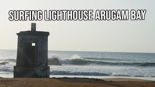 Surfing Lighthouse Arugam Bay Sri Lanka RAW footage [upl. by Yrannav506]