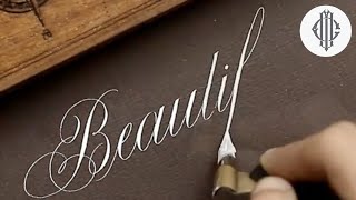 Oddly Satisfying Video Best Copperplate Calligraphy Compilation [upl. by Tades]