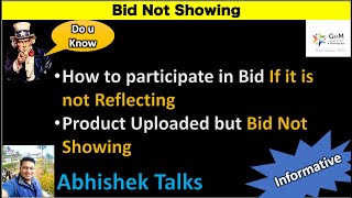 How to participate in Bid If it is not Reflecting  Product Uploaded but Bid Not Showing [upl. by Isleen]