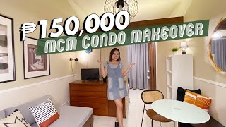 Transforming a Bare 23sqm Condo for only ₱150000🪄✨ MCM Inspired Design 🛋️  by Elle Uy [upl. by Joslyn]