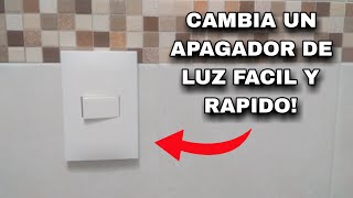 COMO CAMBIAR APAGADOR DE LUZ ELECTRICA [upl. by Fianna909]