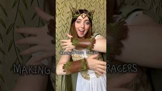 I made bracers that look like wood DIY cosplay costume diycostume fantasy [upl. by Ihn]