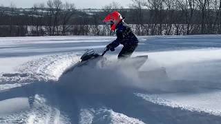 2019 Yamaha Snoscoot ES Review  Review By A Young Snowmobile Rider [upl. by Lahcsap269]