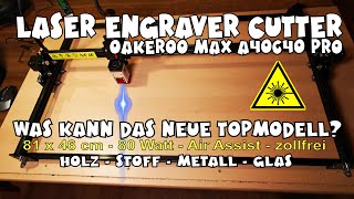 Neje Laser Master 2S Max A40640 Pro Laser Engraver von Oakeroo mit Air Assist [upl. by Apul]