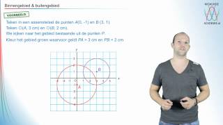 Cirkels en afstanden voorbeeld havovwo 2  WiskundeAcademie [upl. by Siradal]