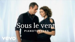 Garou Céline Dion  Sous le vent  Hard piano tuto [upl. by Ellerad]