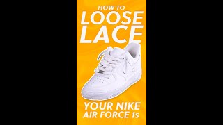 How To Lace Nike Air Force 1s LOOSE LACING EASY [upl. by Dnilazor]