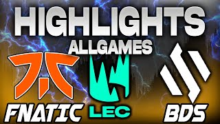 FNATIC VS BDS ESPORTS ALLGAMES HIGHLIGHTS LEC 2024 SEASON FINALS PLAYOFFS  LEAGUE OF LEGENDS [upl. by Marola286]