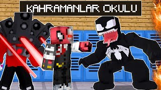 OKULDA BÜYÜK SAVAŞ 🔥KAHRAMANLAR VS KÖTÜLER  Minecraft [upl. by Kellen]