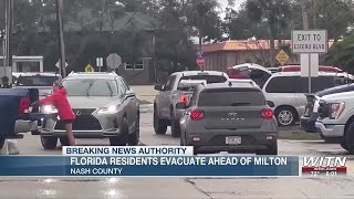 Florida residents evacuating Hurricane Milton passing through ENC [upl. by Wilhelmine]