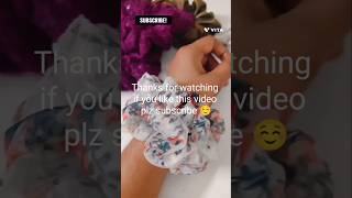 Beautiful scrunchies stitching ☺️ organza netted scrunchiestutorial shortvideo stiching 😊 [upl. by Llerehs]