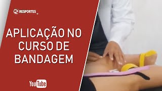 Aplicação de bandagem no Curso de Bandagem Funcional [upl. by Bensky745]