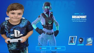 TRUMAnn Giving His 7 Year Old Kid BREAKPOINTS QUEST Fortnite Challenge Pack With 1000 FREE VBucks [upl. by Eugenio]