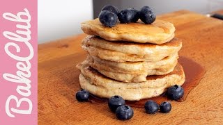 Protein Pancakes  BakeClub [upl. by Karlow715]