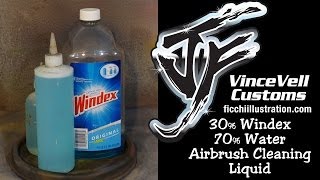 Using Windex amp Water for Aibrush Cleaning Liquid 3070 [upl. by Aziram509]