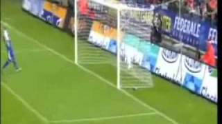 but de Mohamed Dahmane algerie vs Genk 24082008flv [upl. by Alleris]