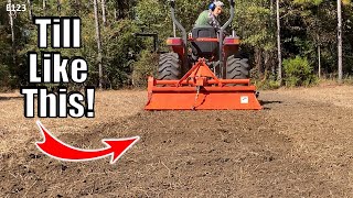 How to Use a Tiller with a Compact Tractor [upl. by Nasah]