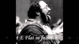 Luciano Pavarotti sings a High E Flat  in Falsetto [upl. by Doro]