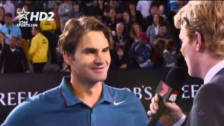 Roger Federer interview after Murray match Australian Open 2014 [upl. by Gnas]