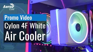 AeroCool Cylon 4F White ARGB Air Cooler  Promo Video [upl. by Morette]