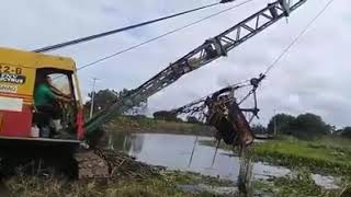 22 RB Dragline Dredging River Bed [upl. by Ailemak]