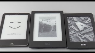 eBookReader im Vergleich Tolino Vision Kobo Aura HD Kindle Paperwhite [upl. by Hermia]